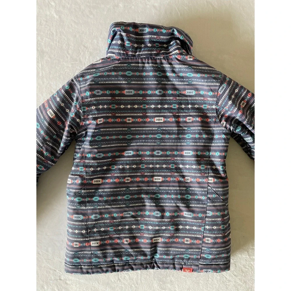 Roxy Kids Ski Snowboard Jacket Girls Size 10/M/M Geometric Print DryFlight 10K‎
